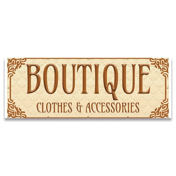 Boutique Clothes & Accessories Banner Concession Stand Food Truck Single Sided